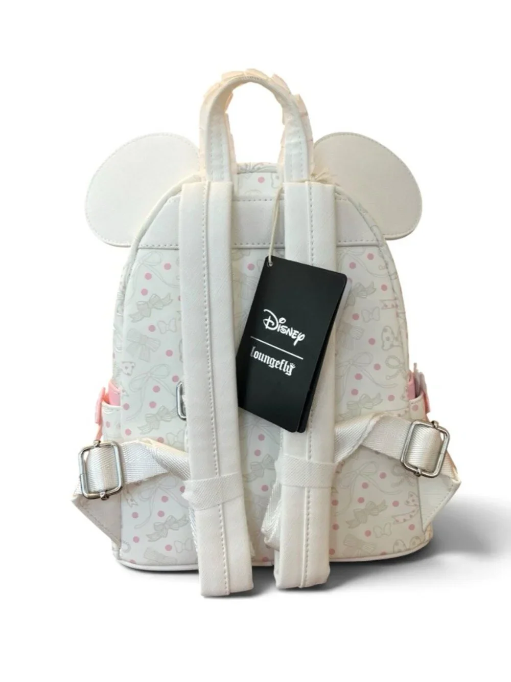 Loungefly Disney Minnie Mouse Bows & Ribbons Mini Backpack Pink Polka Dots NWT